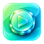 VidMint app logo – mint-green coin with a play button